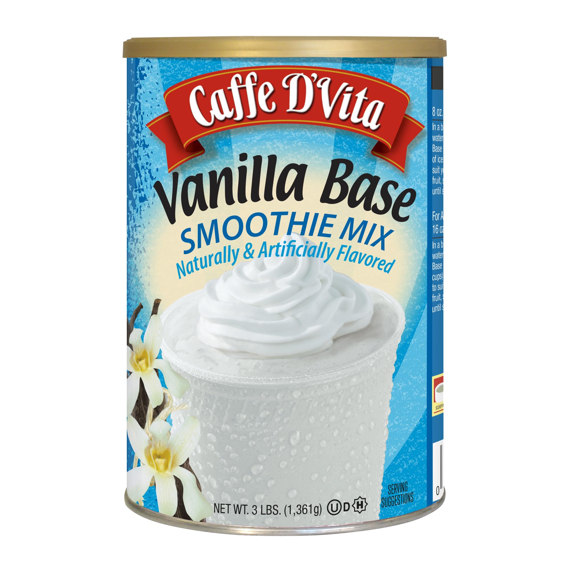 Amazon.com : Caffe D'Vita Vanilla Base Smoothie Mix - 3 lbs